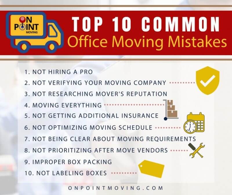 top office moving mistakes